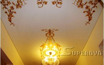 Натяжной потолок в коридор цветной матовый одноуровневый до 7 кв.м в Барановичах 